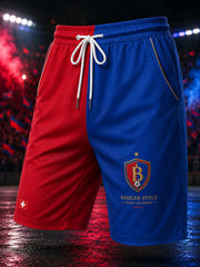 Sportliche Shorts mit fußballinspiriertem Print für Herren