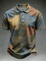 Herren-Retro-Glaubens-Poloshirt