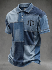 Herren-Retro-Glaubens-Poloshirt