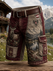 Herren-Shorts im österreichischen Landhausstil mit Cargotaschen
