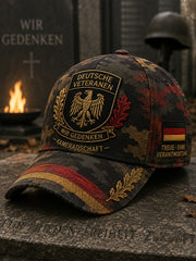 Herren Hut im Vintage-Stil mit militärischem Gedenk druck
