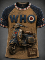 Herren-UK-Mods-Musikliebhaber The-Who-Print-Kurzarm-T-Shirt
