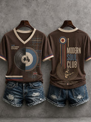 Damen-Mods-Kultur UK Musikliebhaber Business-Stil Kurzarm-T-Shirt