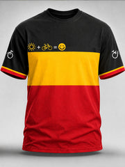Herren-Belgien-Cyclocross-Druck Vintage-Mode lockeres Kurzarm-T-Shirt