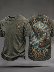 Herren-T-Shirts "Stahl herz endloser Ozean"