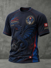 Grafik-Raglan-T-Shirt mit kurzen Ärmeln zum Jubiläum des Herrenfußballclubs