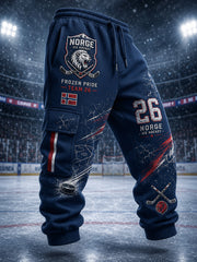 Herren-Eishockey-inspirierte Print-Sport hosen