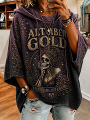 Kurzarm-Kapuzen pullover für Frauen