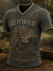 Herren-T-Shirt mit V-Ausschnitt zur deutschen Jagdsaison