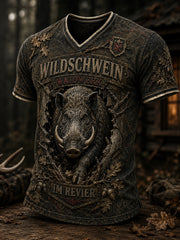 Herren-V-Ausschnitt-T-Shirt