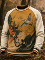 Herren-Kunst-T-Shirt mit langen Ärmeln – Französische Jagdsaison