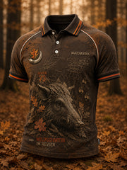 Männer Deutsche Jagd Saison Kunstdruck Polo Shirt
