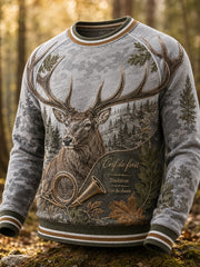 Herren-Kunst-T-Shirt mit langen Ärmeln – Französische Jagdsaison