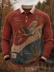 Französische Jagdsaison – Herren-Kunst-Waffel-Longsleeve-T-Shirt
