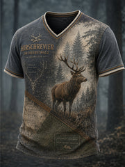 Herren-T-Shirt mit V-Ausschnitt zur deutschen Jagdsaison