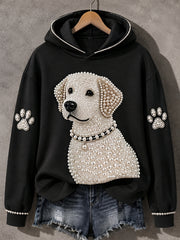 Hunde liebhaber mit süßem Hunde druck für Frauen, lässig, Kapuzen pullover