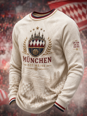 Herren-T-Shirt von Bayern München mit Waffelstruktur und langen Ärmeln
