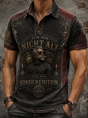 Herren-Humoristisches Slogan-Kurzarm-Shirt