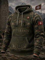 Herren-Vintage-Camouflage im Militärs til Langarm-Hoodie