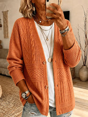 Damen Freizeit bedruckte Strickjacke