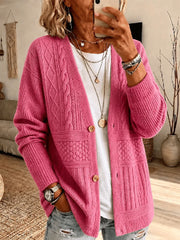 Damen Freizeit bedruckte Strickjacke