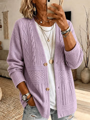 Damen Freizeit bedruckte Strickjacke