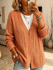 Damen-Strickjacke mit lässigem Print