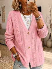 Damen-Strickjacke mit lässigem Print