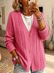 Damen-Strickjacke mit lässigem Print