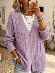 Damen-Strickjacke mit lässigem Print