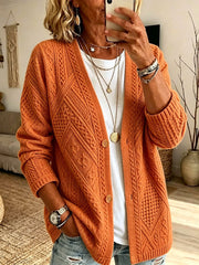 Damen-Strickjacke mit lässigem Print