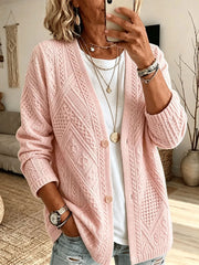 Damen-Strickjacke mit lässigem Print