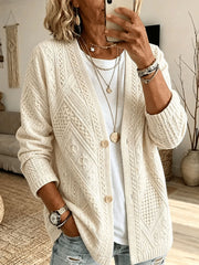 Damen-Strickjacke mit lässigem Print