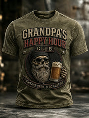 Lustiges Vintage-T-Shirt für Herren mit Totenkopf-Print – Geschenk für den Opa