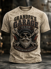 Lustiges Vintage-T-Shirt für Herren mit Totenkopf-Print – Geschenk für den Opa