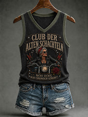Frauen Lustige Slogan Print Weste Top