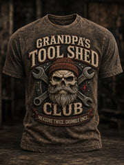 Lustiges Vintage-T-Shirt für Herren mit Totenkopf-Print – Geschenk für den Opa