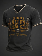 Lustiges T-Shirt mit V-Ausschnitt für Männer