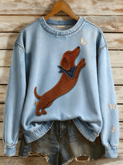 Lässiges Retro-Sweatshirt mit Animal-Print