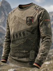Herren-Waffelpiqué-Langarm-T-Shirt für deutsche Veteranen