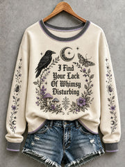 Damen-Sweatshirt mit dem Spruch „Ich finde Ihren Mangel an Verspieltheit beunruhigend“