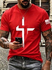 Männer Kreuz Kreuz T-Shirt