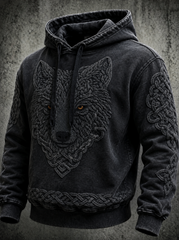 Herren-Retro-Viking-Oversize-Kapuzenpullover