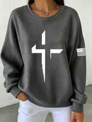 Damen-Kreuz-Sweatshirt