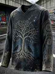 Herren-Waffel-Longsleeve-T-Shirt