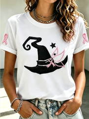 Kurzärmliges T-Shirt für Frauen an Brustkrebs