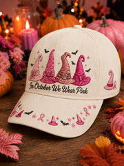 Unisex-Hut mit dem Aufdruck „Im Oktober tragen wir Pink“