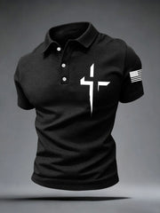 Herren-Glaubens-Kreuz-T-Shirt