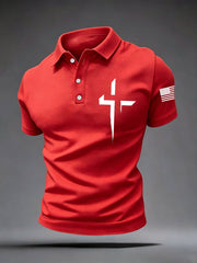 Herren-Glaubens-Kreuz-T-Shirt