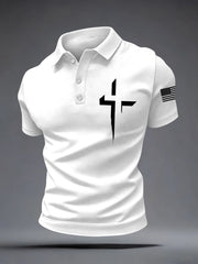 Herren-Glaubens-Kreuz-T-Shirt